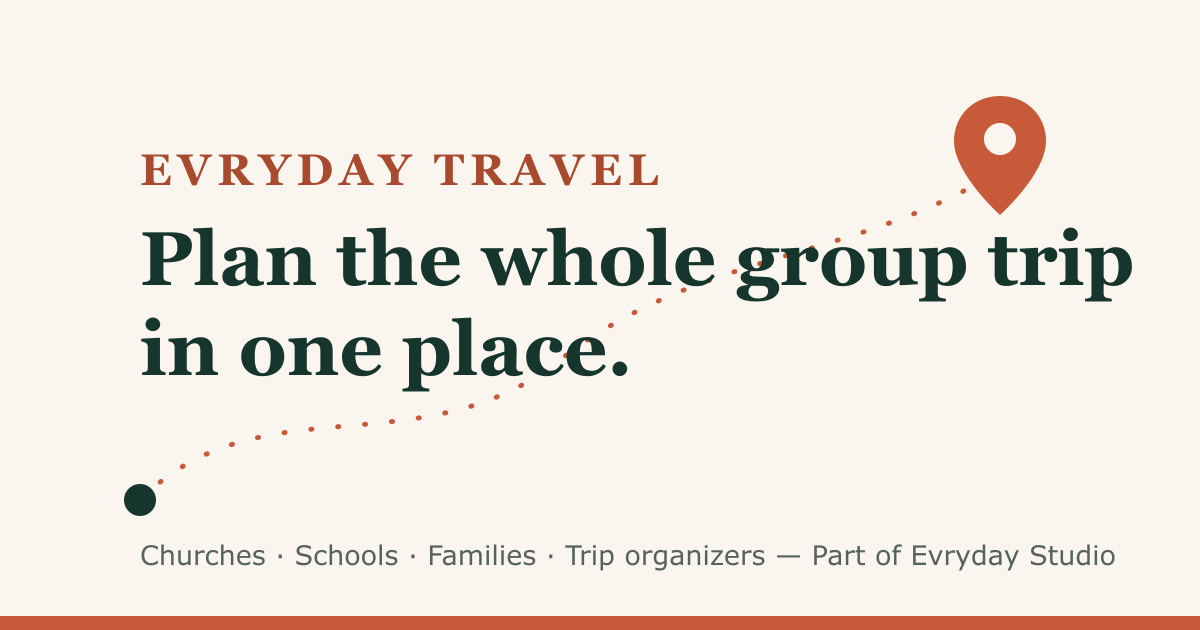 Evryday Travel group trip planning preview
